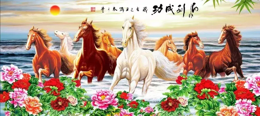 超高清横版中堂画分享