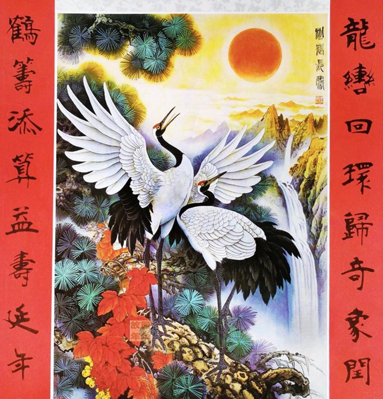 这组经典中堂年画，是出自大名鼎鼎的杨柳青画社，非常值得一看